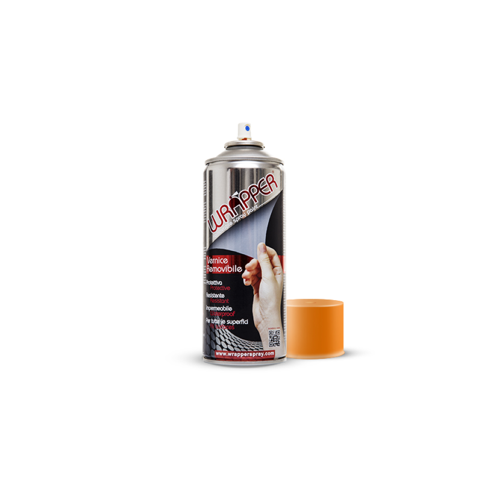 Bomboletta vernice rimovibile Wrapper Fluo Arancio 400ml Wrapperspray