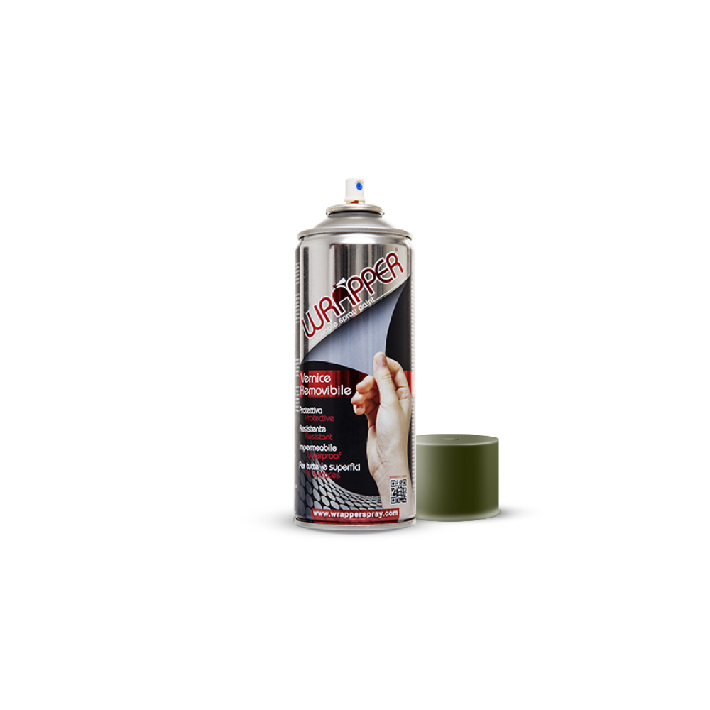 Bomboletta vernice rimovibile Wrapper kaki olive 400ml Wrapperspray