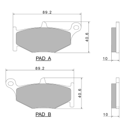 Plaquettes de Frein Nissin A0950 Premium Semi-Metallic vendu par jeu de deux plaquettes - 2P-319NS Plaquettes de frein Nissin