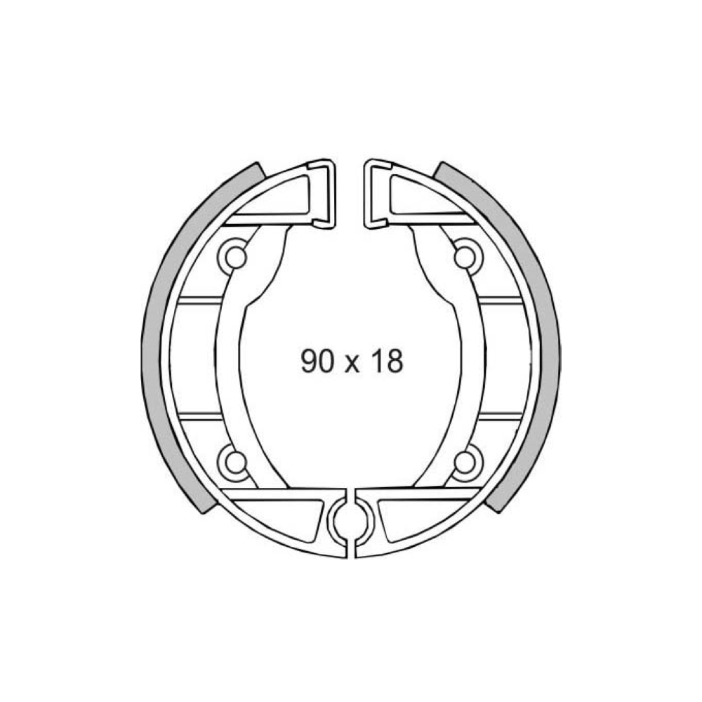 Ganasce freno RMS Classic Piaggio CiaoSi 114408-498427 Ganasce Freno Rms Classic