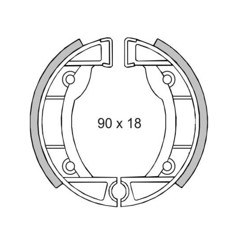 Ganasce Freno Classic Piaggio Ciao/Si 114408-498427 Ganasce Freno Rms Classic