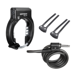 Marco RING LOCK Soporte flexible con cable espiral de 10 mm incluido - negro Candados y cadenas para bicicletas Kryptonite