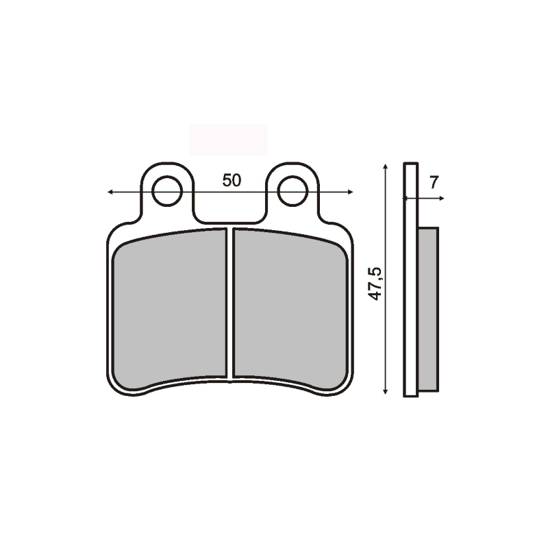 Plaquettes de Frein Organiques RMS Peugeot Elyseo 125-150cc Plaquettes de frein RMS
