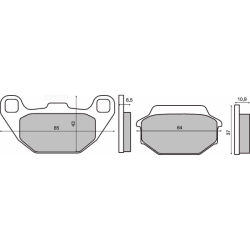 Plaquettes de Frein Organiques RMS Kymco 50-125-150cc Plaquettes de frein RMS