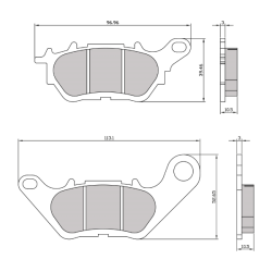 RMS Organic Brake Pads Yamaha R3 Brake Pads RMS