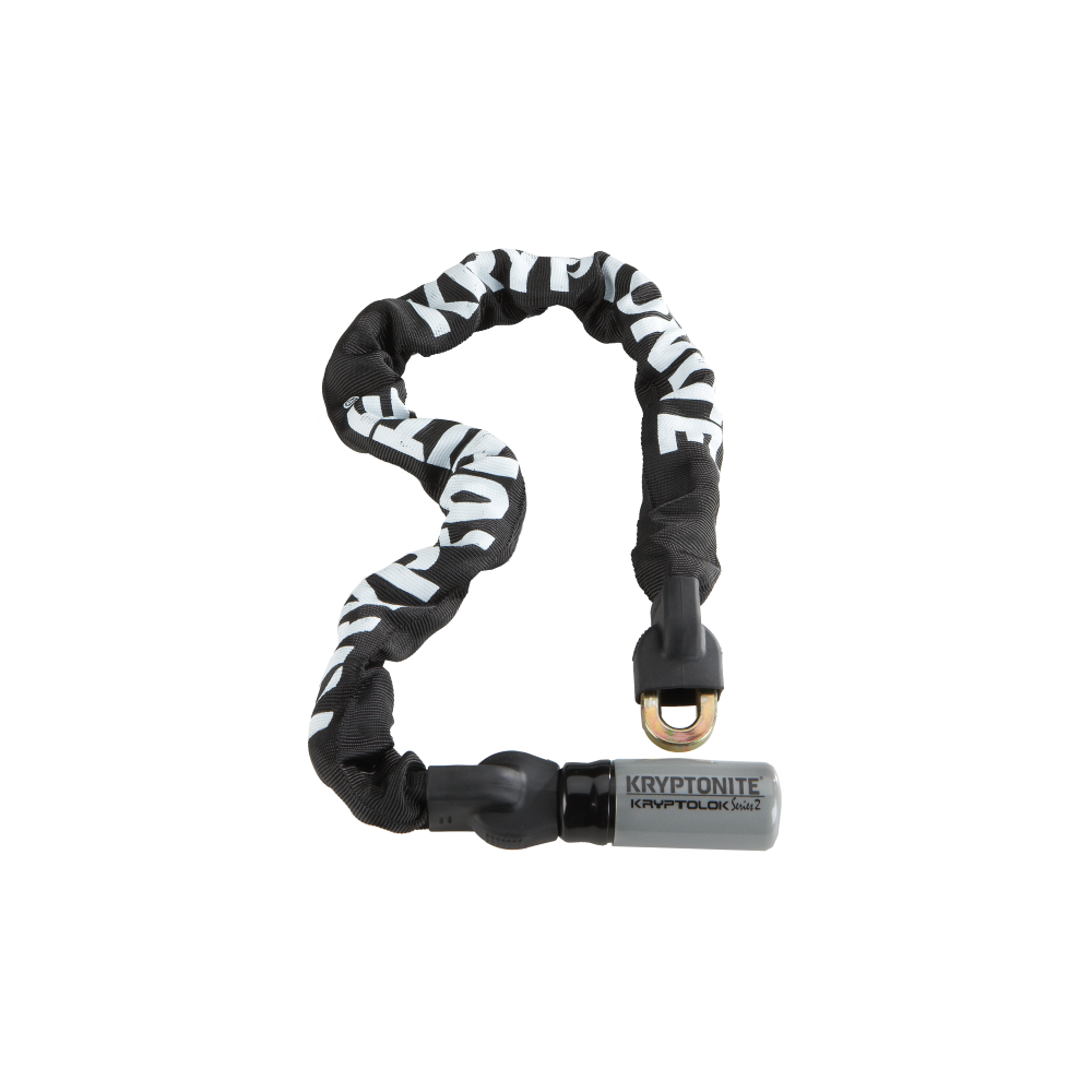 Lucchetto Catena Integrata Kryptolok Series 2 - 120 Cm, Nero Argento