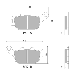Pastiglie Freno Nissin A0400 Premium Semi-Metallic - 2P-244NS Pastiglie Freno Nissin