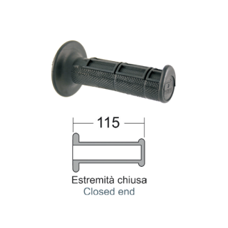 Manopole RMS strong grip nere Knöpfe RMS