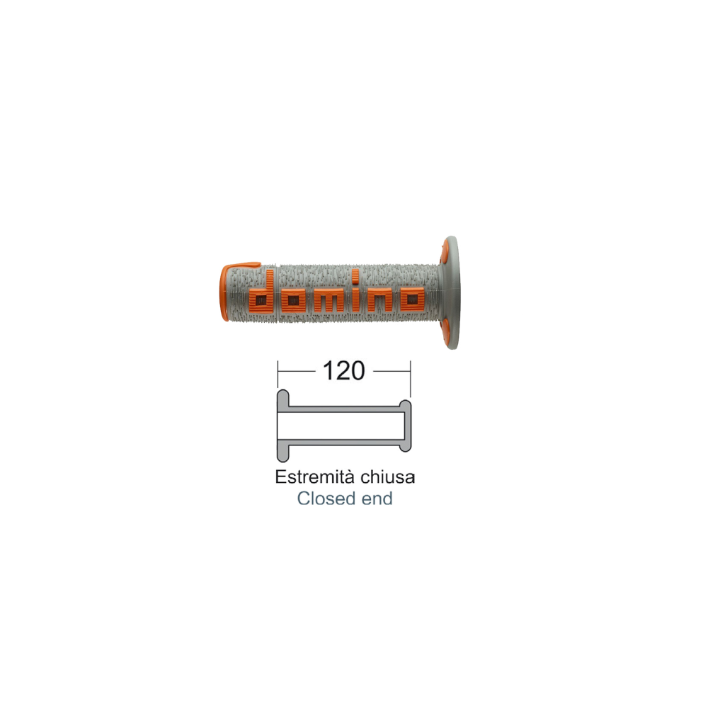 DOMINO Grips Off-road greyorange Knobs Domino