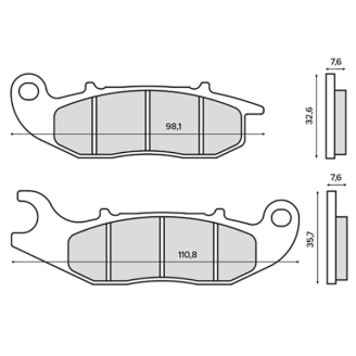 Pastiglie Freno Organiche Honda Crf 250