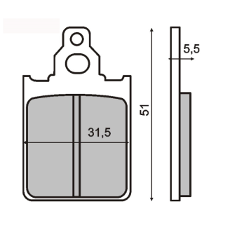 Pastiglie Freno RCLA Organiche Piaggio Quartz 50cc/Vespa Px 125cc R...