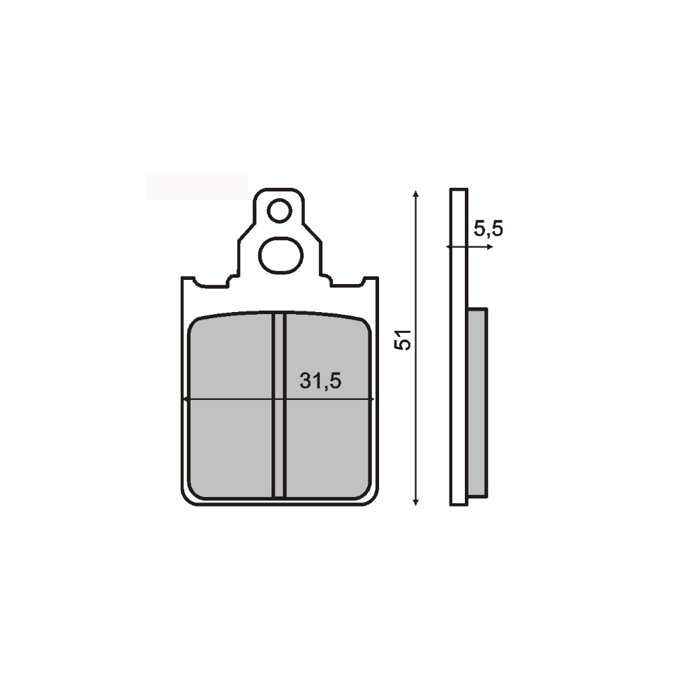 Pastiglie Freno RCLA Organiche Piaggio Quartz 50cc/Vespa Px 125cc R...