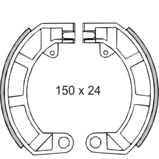 Ganasce freno posteriori RMS Classic Piaggio Vespa 50cc/Et3/Primave...