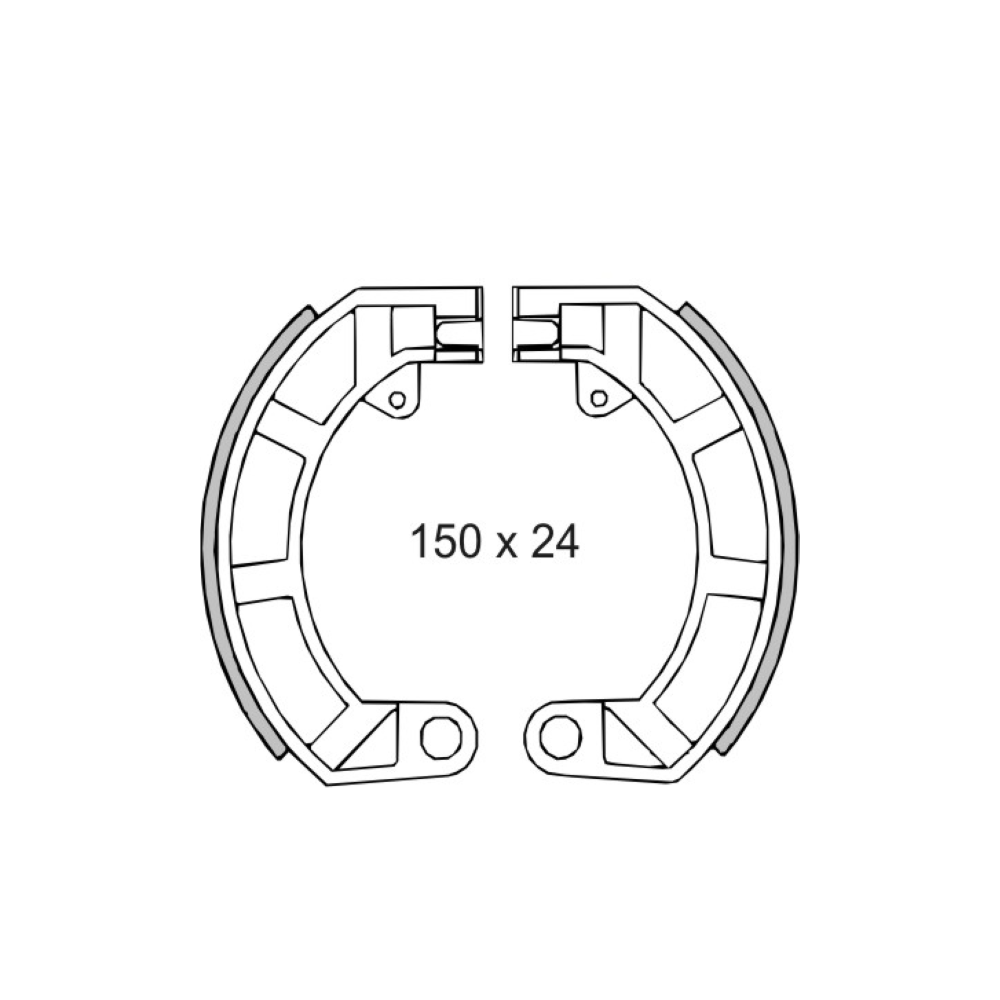 Ganasce freno posteriori RMS Classic Piaggio Vespa 50cc/Et3/Primave...