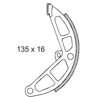 Ganasce freno posteriori RMS Classic Piaggio Ciao/Bravo/Si 50cc 414...