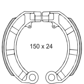 Ganasce freno RMS Classic Piaggio Vespa Px 125-150cc 414450 Rms Cla...