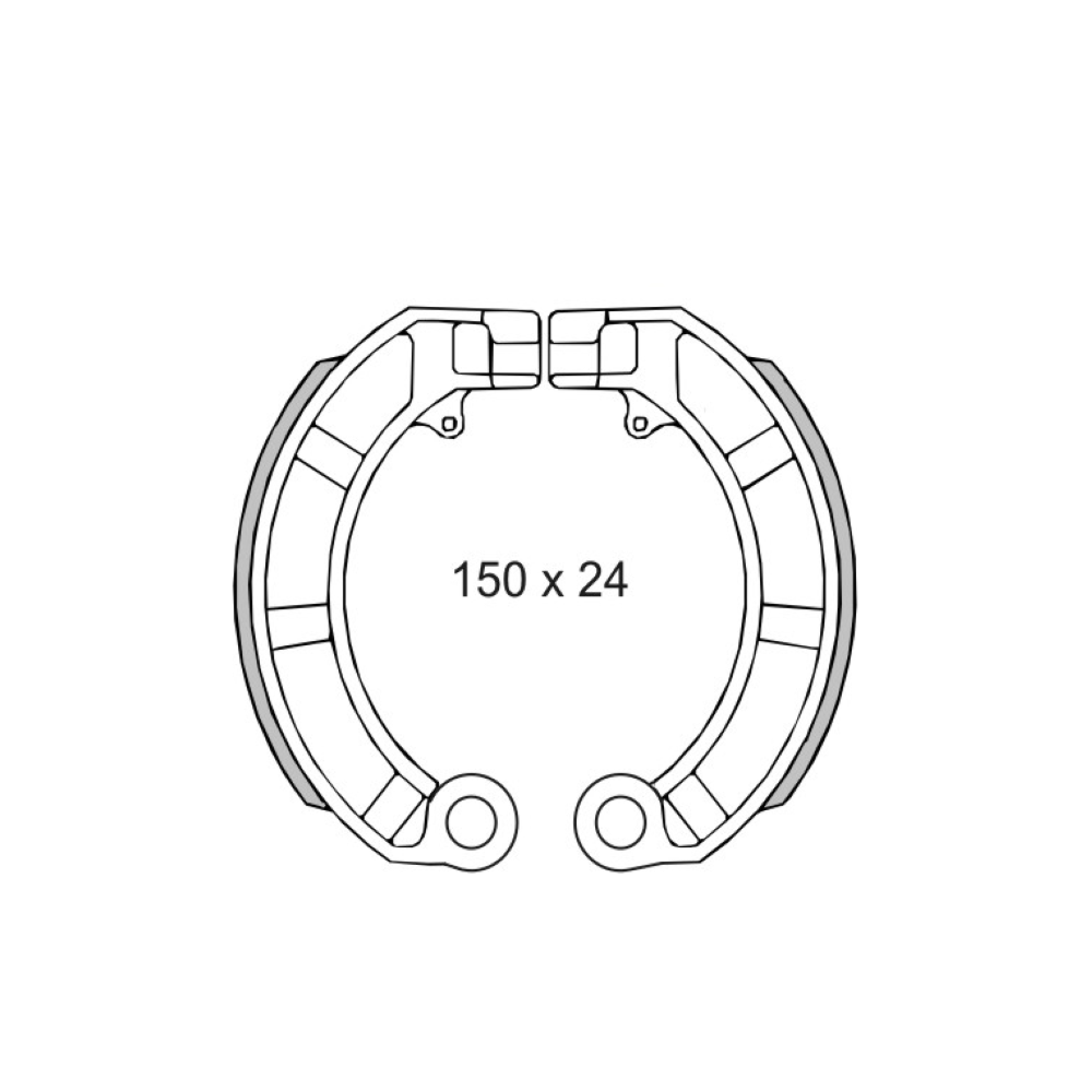 Ganasce freno RMS Classic Piaggio Vespa Px 125-150cc 414450 Rms Cla...