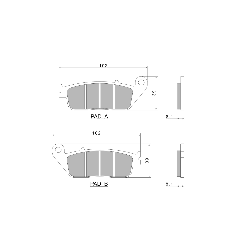 Pastiglie Freno Nissin A0020 Premium Semi-Metallic - 2P-202NS