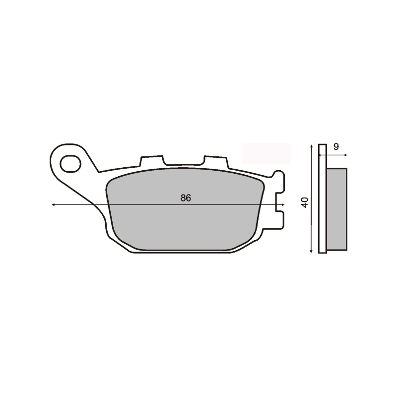 Plaquettes de Frein Frittée Sinter-Tech Honda Jazz 250cc Plaquettes de frein RMS