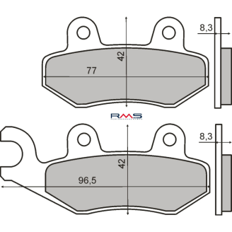 Pastiglie Freno Organiche Peugeot Geopolis 125cc/Satelis 125-250cc