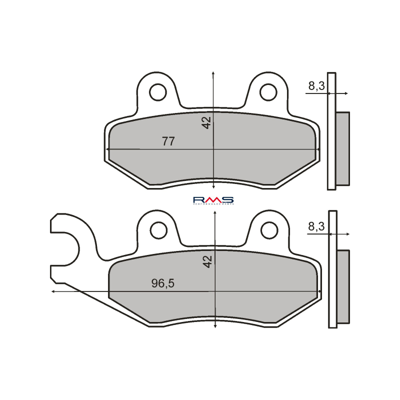  Organic Brake Pads Peugeot Geopolis 125cc/Satelis 125-250cc Brake Pads RMS