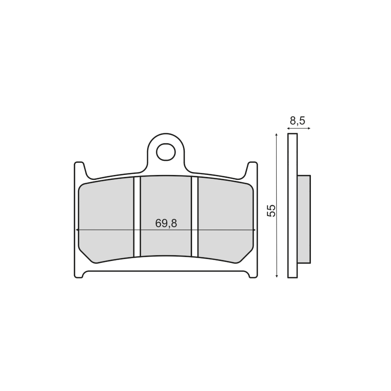 Pastiglie Freno Sinter-Tech Yamaha Tz 250cc Pastiglie Freno RMS