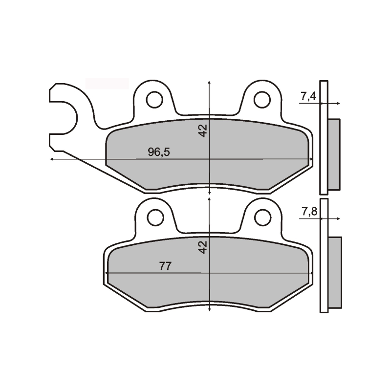 RMS Organic Brake Pads Peugeot Geopolis Brake Pads RMS