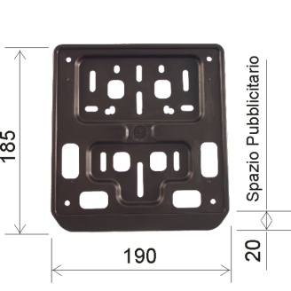 Portatarga europeo RMS Classic moto e scooter Rms Classic