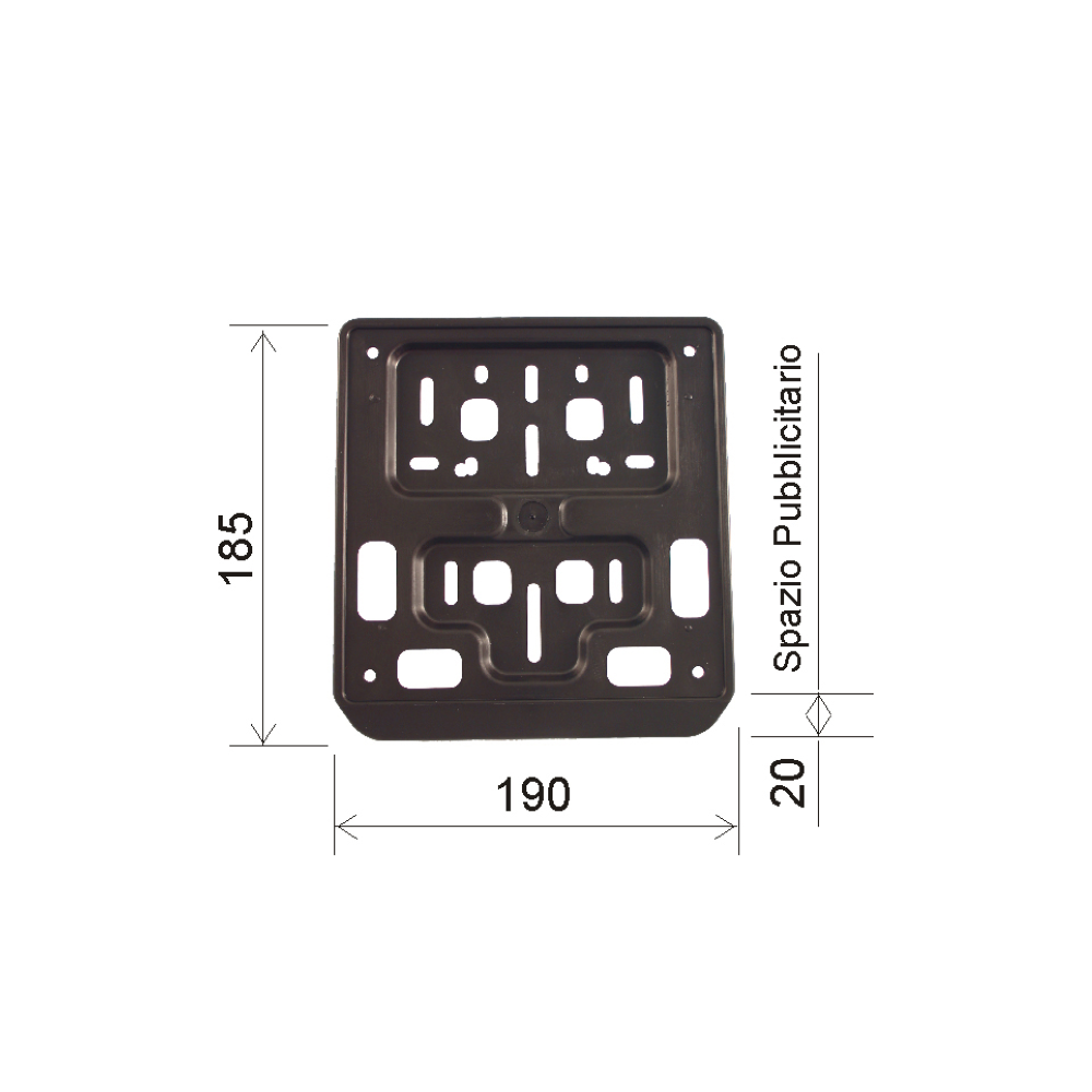 Portatarga europeo RMS Classic moto e scooter Rms Classic