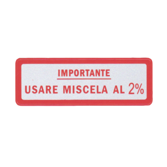 Adesivi Importante Usare Miscela al 2% RMS Classic 610054M00R Rms C...