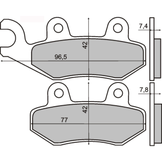 Pastiglie Freno Sinter-Tech Peugeot Lxr 125cc