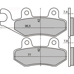 Pastillas Freno Sinter-Tech Peugeot LXR 125cc Pastillas de freno RMS
