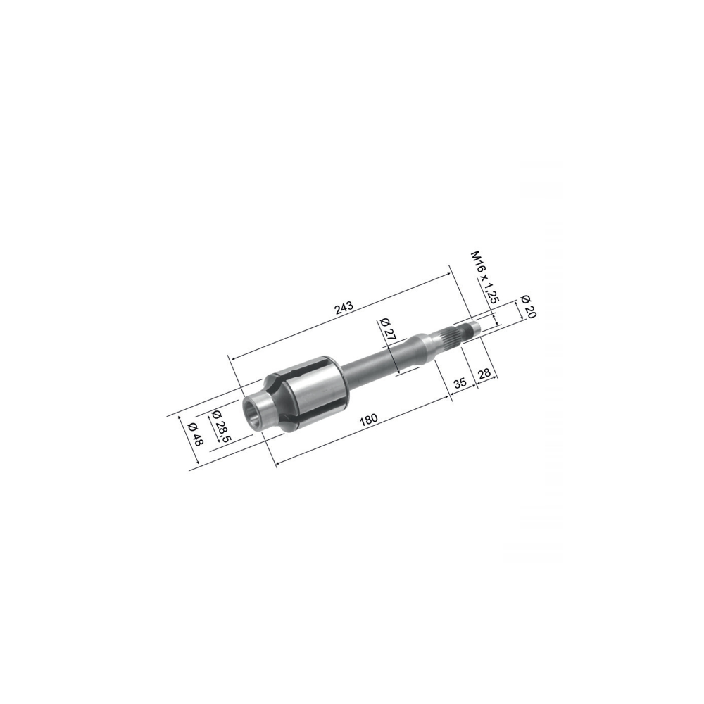 Albero secondario RMS Classic Piaggio Vespa Px/Cosa 125-150-200cc 2...