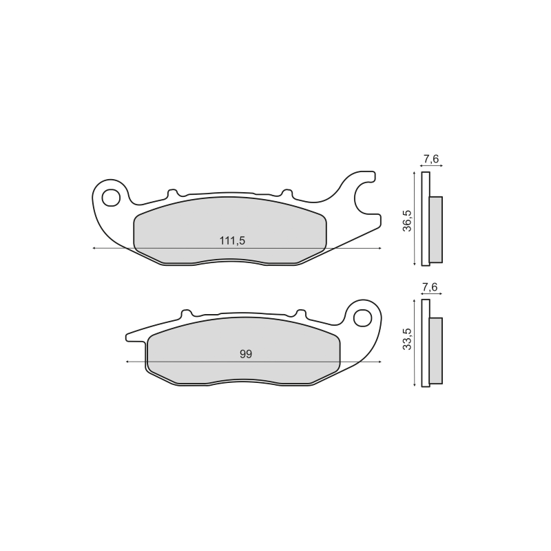 Plaquettes de Frein Frittée Sinter-Tech Honda CBF 125cc Plaquettes de frein RMS