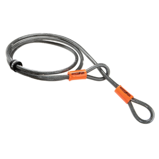 Câble double boucle KRYPTOFLEX - 10 x 2200 mm, argent orange Cadenas et chaînes de vélo Kryptonite