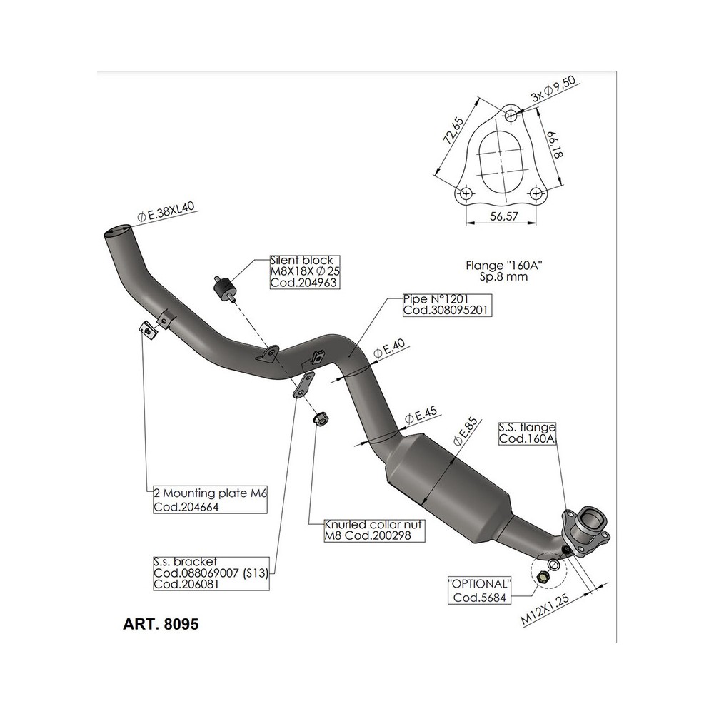 KIT COLLETTORI RACING HONDA X-ADV 750 17- Honda X-Adv 750 17- LEOVINCE