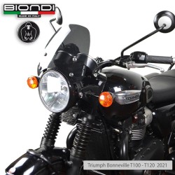 Pare-brise Triumph Bonneville T100/T120 21- Sport Fumé Foncé pour TRIUMPH Bonneville T100/T120 21- Autres accessoires BIONDI