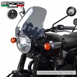 Pare-brise Triumph Bonneville T100/T120 21-Touring Fumé Clair pour TRIUMPH Bonneville T100/T120 21- Autres accessoires BIONDI