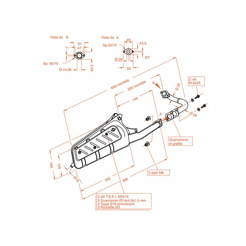 MARMITTA SITOPLUS PIAGGIO FREE 50 Piaggio FL 50 95-00 SITO