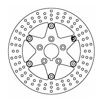 Disque de frein HD 1690 SWITCHBACK12-14 pour HARLEY DAVIDSON XLH 883 Sportster 06-07 et d'autres modèles Disques de frein Ferodo