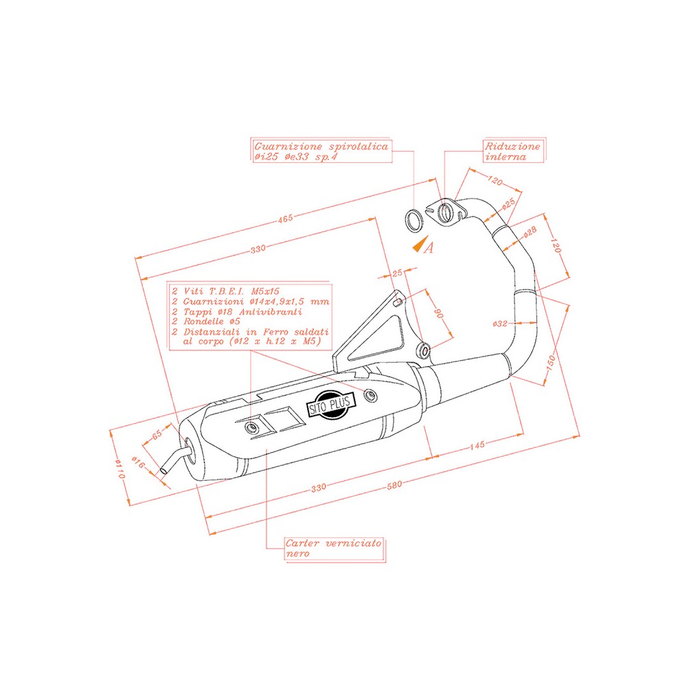 MARMITTA SITOPLUS MBK BOOSTER 50 04-12 MBK Booster 50 04-12 SITO