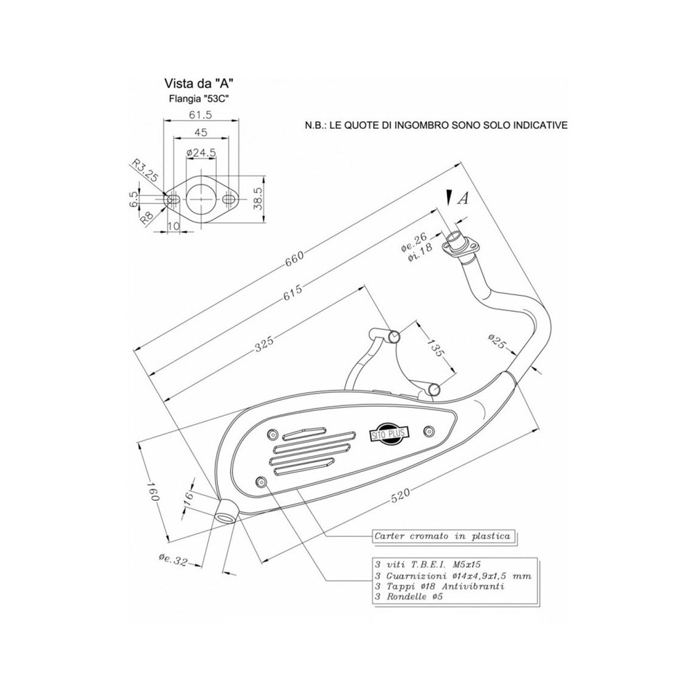 MARMITTA SITOPLUS PIAGGIO VESPA LX 50 4T 4V 09-14 Piaggio Vespa LX ...