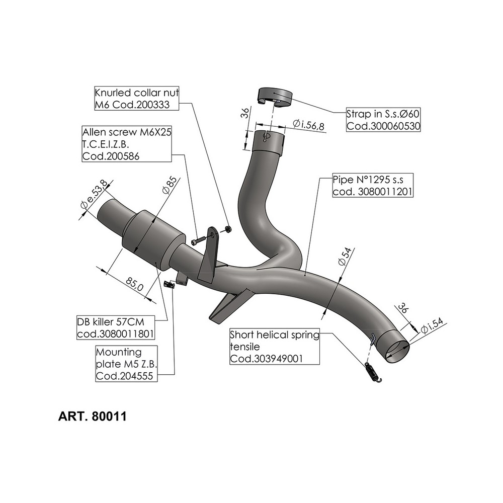 RACCORDO ELIMINA CAT. DUCATI MULTISTRADA 950 17-20 Ducati Multistra...