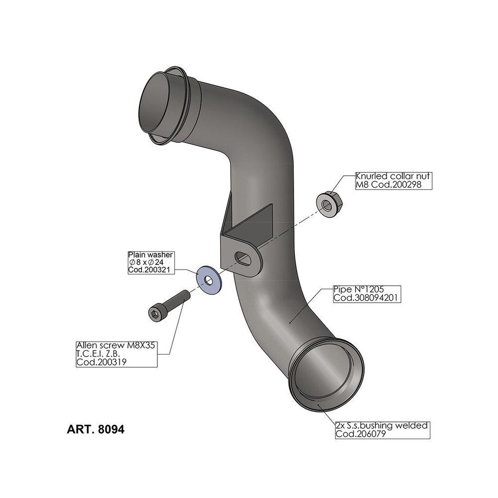 RACCORDO ELIMINA CAT. KTM DUKE 790 18-20- DUKE 890 20-23 KTM Duke 7...