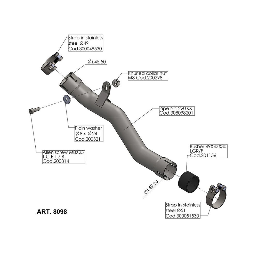 RACCORDO ELIMINA CAT. BENELLI LEONCINO 500 17- Benelli Leoncino 500...