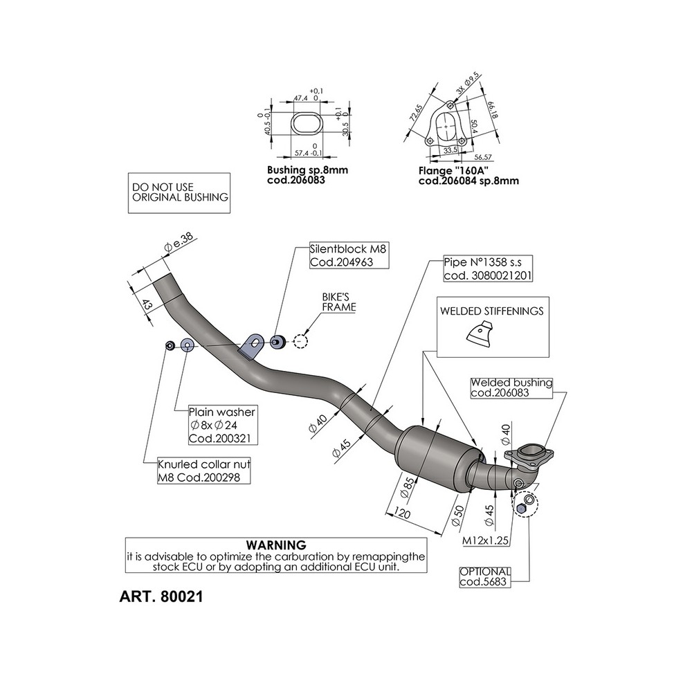 KIT COLLETTORI RACING HONDA FORZA 750 21- Honda Forza 750 21- LEOVINCE