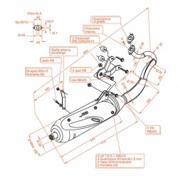 Auspuff Sitosuzuki Ay 50 Katana 97-02 für SUZUKI AY 50 Katana 97-02 Auspuffanlagen SITO