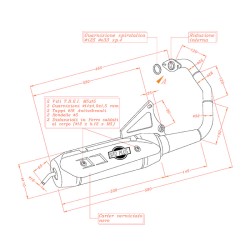 Silencieux Sitoplusmbk Booster 50 04-12 pour MBK Booster 50 04-12 et d'autres modèles Échappements SITO