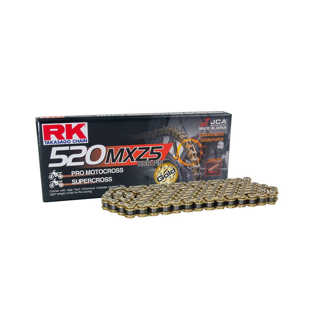 CATENA RK 520 MXZ4 ORO 130MAGLIE 