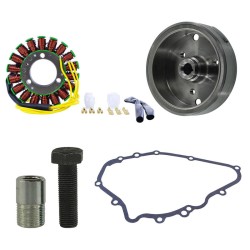 Kit de volante formado por rotor, estator y junta para KAWASAKI EN500 Vulcan 90-96 y otros modelos Volantes de inercia RM STATOR